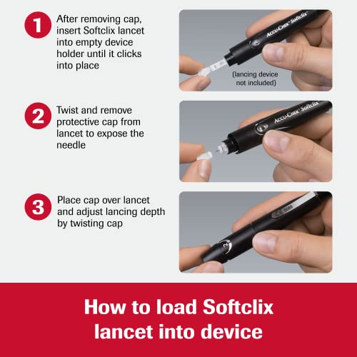 Accu-Chek Softclix Diabetes Lancets for Diabetic Blood Glucose Testing (Pack of 100) (Packaging May Vary)