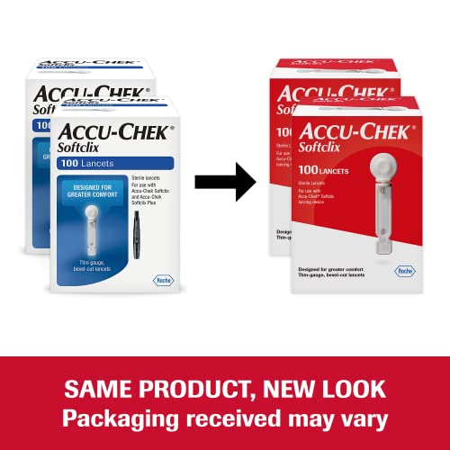 Accu-Chek Softclix Diabetes Lancets for Diabetic Blood Glucose Testing (Pack of 100) (Packaging May Vary)