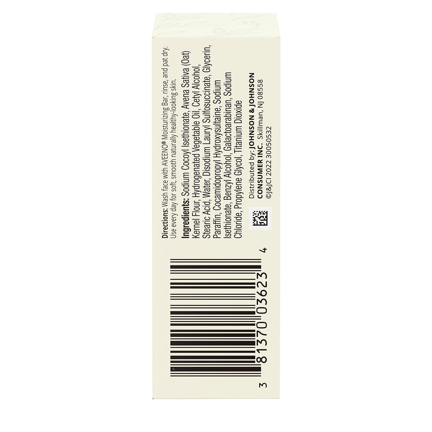 Aveeno Gentle Moisturizing Bar Facial Cleanser with Nourishing Oat for Dry Skin, Fragrance-free, Dye-Free, & Soap-Free, 3.5 oz (Pack of 6)