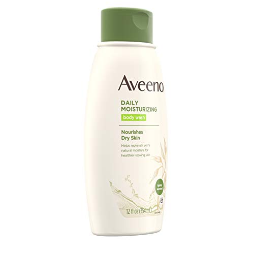 Aveeno Daily Moisturizing Body Wash, Body Wash for Dry Skin with Soothing Oat, Creamy Shower Cleanser, Gentle, Soap-Free and Dye-Free, Lightly Scented Body Wash, 33 FL OZ