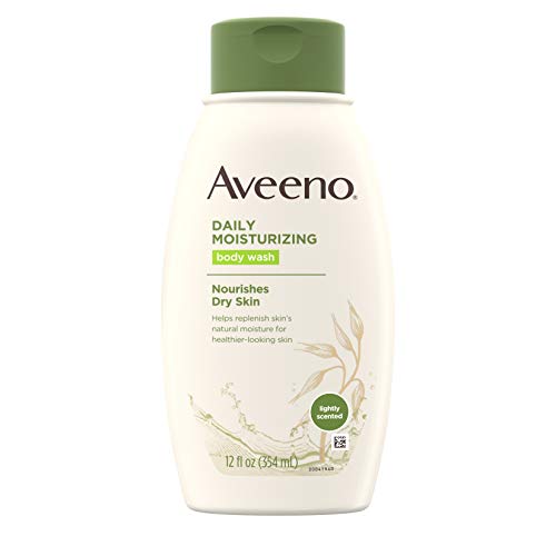 Aveeno Daily Moisturizing Body Wash, Body Wash for Dry Skin with Soothing Oat, Creamy Shower Cleanser, Gentle, Soap-Free and Dye-Free, Lightly Scented Body Wash, 33 FL OZ