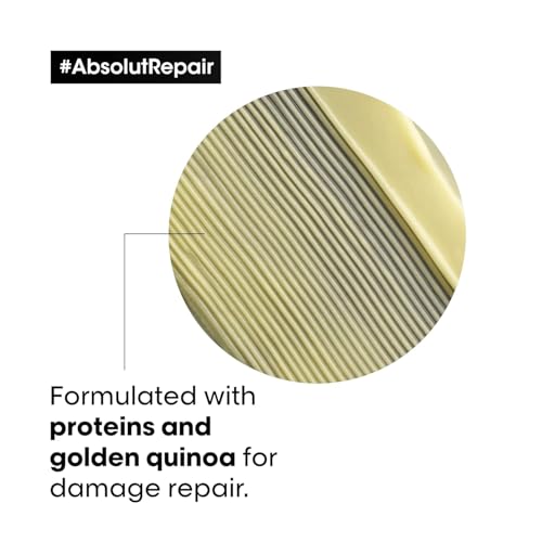 L'Oreal Professionnel Absolut Repair Hair Mask | Protein Hair Treatment | Repairs & Nourishes Dry, Damaged Hair | With Quinoa & Proteins | Adds Shine | Medium to Thick Hair Types