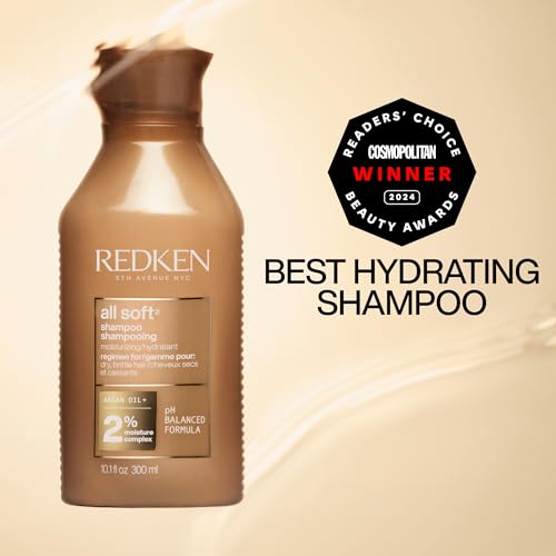 Redken All Soft Shampoo | For Dry/Brittle Hair | Provides Intense Softness and Shine | With Argan Oil