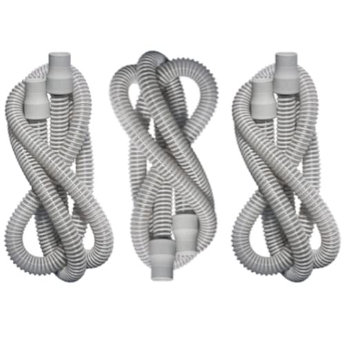 3pk Sunset 6Ft CPAP Tubing 19mm ID with 22mm Cuffs Gray (TUB06)