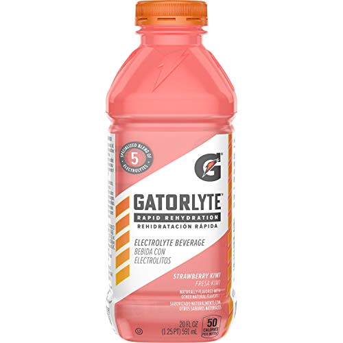 Gatorlyte Rapid Rehydration Electrolyte Beverage, Orange, 20oz Bottles (12 Pack)