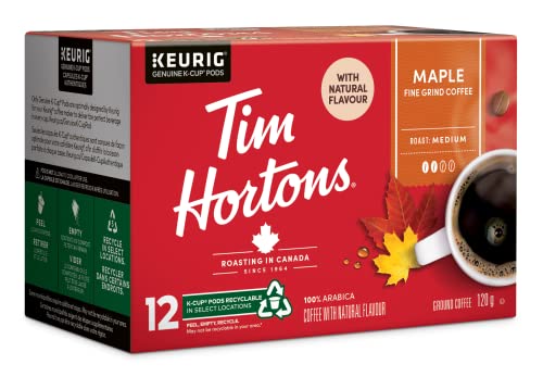 Tim Hortons Original Blend, Medium Roast Coffee, Single-Serve K-Cup Pods Compatible with Keurig Brewers, 72ct K-Cups, 12 Count (Pack of 6)