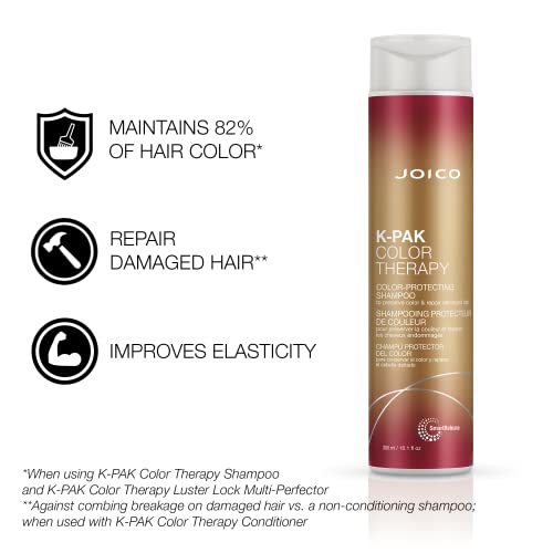 Joico K-PAK Color Therapy Color-Protecting Shampoo | For Color-Treated Hair | Boost Shine | Improve Elasticity | Repair Breakage | Rebuild Damaged Hair | With Keratin & Argan Oil