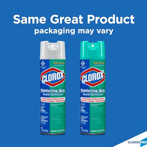 Clorox Commercial Solutions Disinfecting Aerosol, Fresh Scent, 19 Oz, Pack of 12 (Pack May Vary)