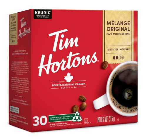 Tim Hortons Original Blend, Medium Roast Coffee, Single-Serve K-Cup Pods Compatible with Keurig Brewers, 72ct K-Cups, 12 Count (Pack of 6)