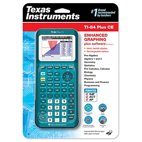 Texas Instruments TI-84 Plus CE Color Graphing Calculator, Radical Red Small