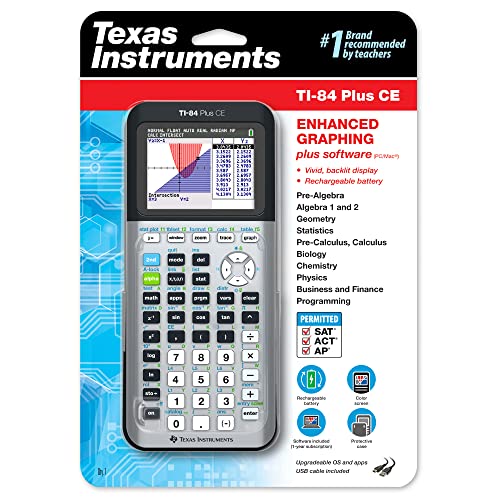 Texas Instruments TI-84 Plus CE Color Graphing Calculator, Radical Red Small