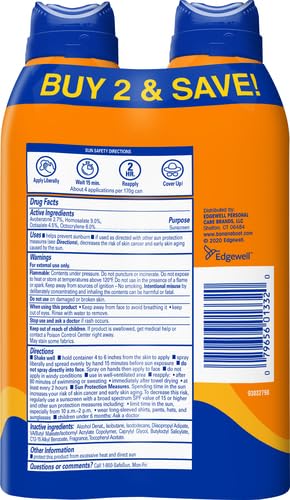 Banana Boat Sport Ultra SPF 50 Sunscreen Spray Twin Pack | Banana Boat Sunscreen Spray SPF 50, Spray On Sunscreen, Water Resistant Sunscreen, Oxybenzone Free Sunscreen Pack, 6oz each