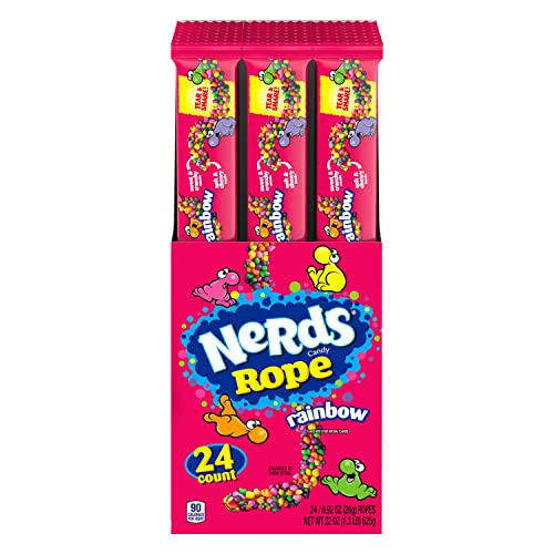 Nerds Rope Candy, Rainbow, 0.92 Ounce (Pack of 24)