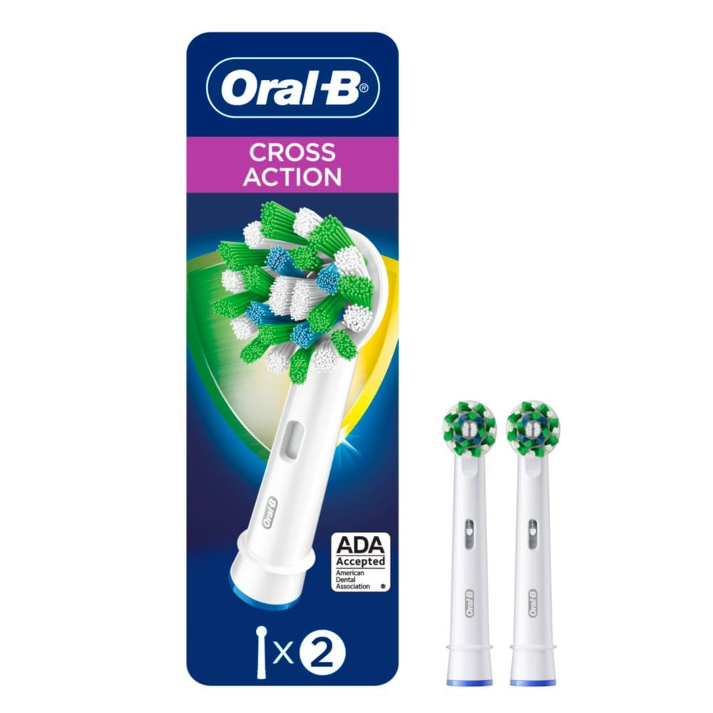 Oral-B CrossAction Toothbrush Head, Pack of 8 Counts