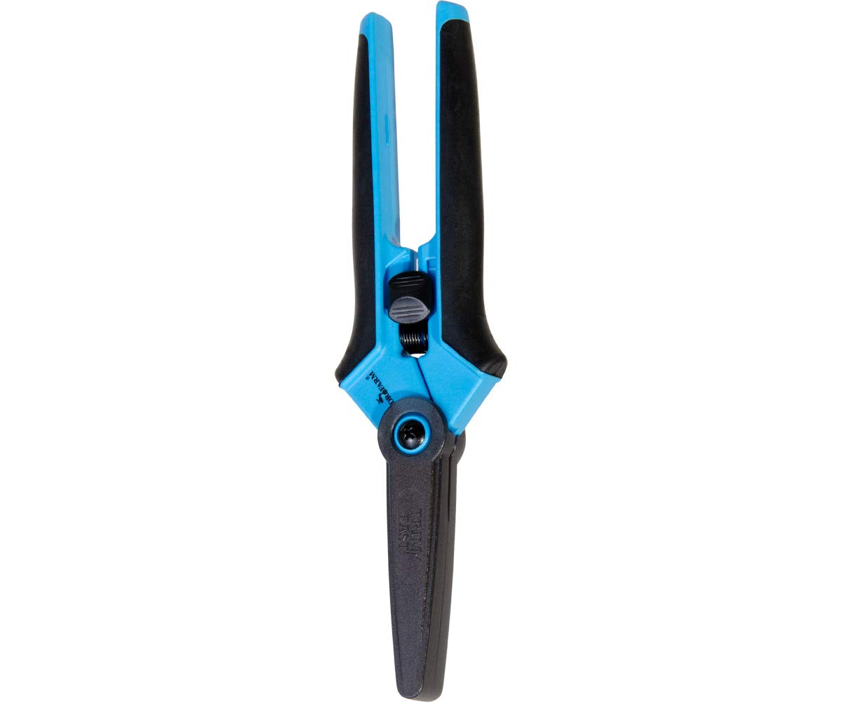 Hydrofarm HGPL400CT Precision Curved Lightweight Titanium Pruner, Blue