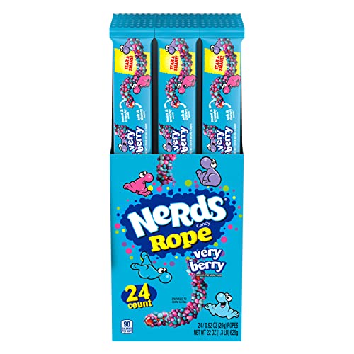 Nerds Rope Candy, Rainbow, 0.92 Ounce (Pack of 24)