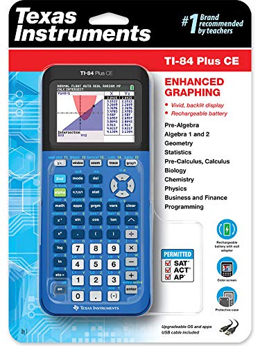 Texas Instruments TI-84 Plus CE Color Graphing Calculator, Radical Red Small