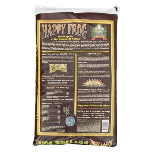 FoxFarm Happy Frog Potting Soil, 2cu ft – for Indoor/Outdoor Container Plants, Improves Root Efficiency, pH Adjusted for Optimal Nutrient Uptake – Contains Microbes and Humic Acids