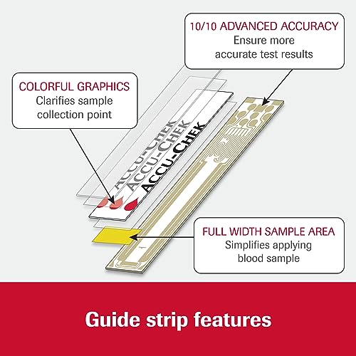 Accu-Chek Guide Glucose Test Strips for Diabetic Blood Sugar Testing (Pack of 100)