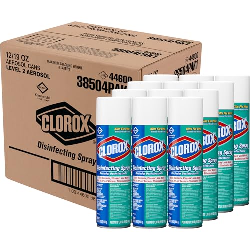 Clorox Commercial Solutions Disinfecting Aerosol, Fresh Scent, 19 Oz, Pack of 12 (Pack May Vary)