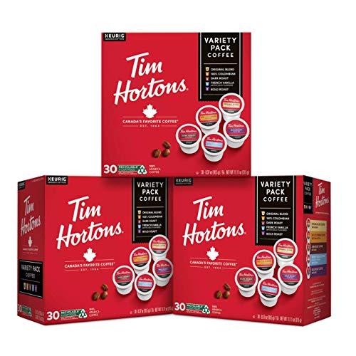 Tim Hortons Original Blend, Medium Roast Coffee, Single-Serve K-Cup Pods Compatible with Keurig Brewers, 72ct K-Cups, 12 Count (Pack of 6)