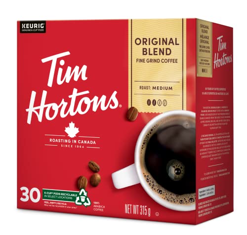 Tim Hortons Original Blend, Medium Roast Coffee, Single-Serve K-Cup Pods Compatible with Keurig Brewers, 72ct K-Cups, 12 Count (Pack of 6)