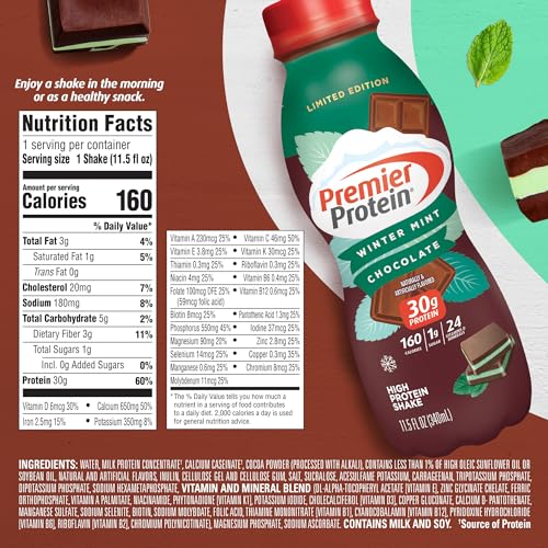 Premier Protein Shake Limited Edition 30g 1g Sugar 24 Vitamins Minerals Nutrients to Support Immune Health, Pumpkin Spice, 11.5 Fl Oz (Pack of 12)