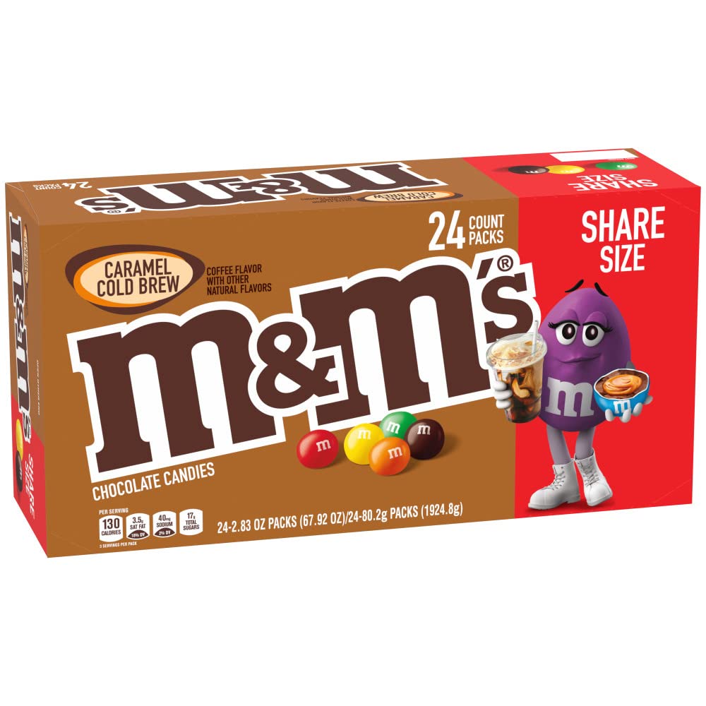 M&M'S Milk Chocolate Candy, Full Size, 1.69 oz Bag (Pack of 36)