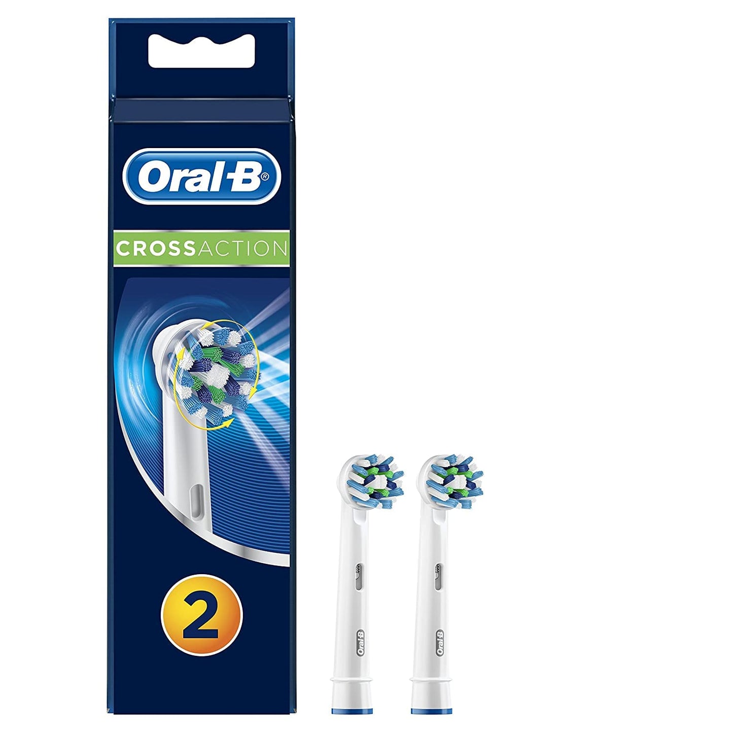 Oral-B CrossAction Toothbrush Head, Pack of 8 Counts