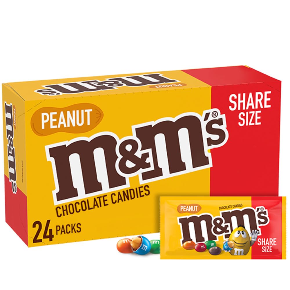 M&M'S Milk Chocolate Candy, Full Size, 1.69 oz Bag (Pack of 36)