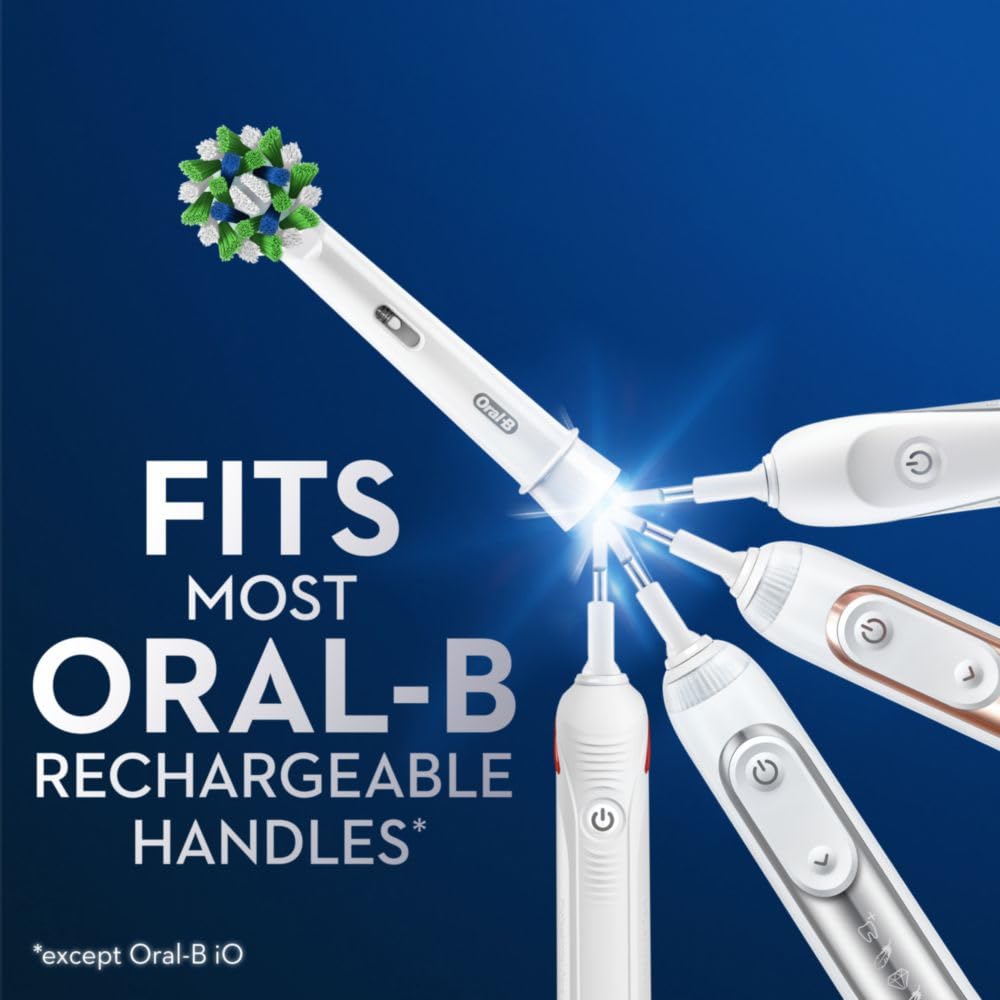 Oral-B CrossAction Toothbrush Head, Pack of 8 Counts