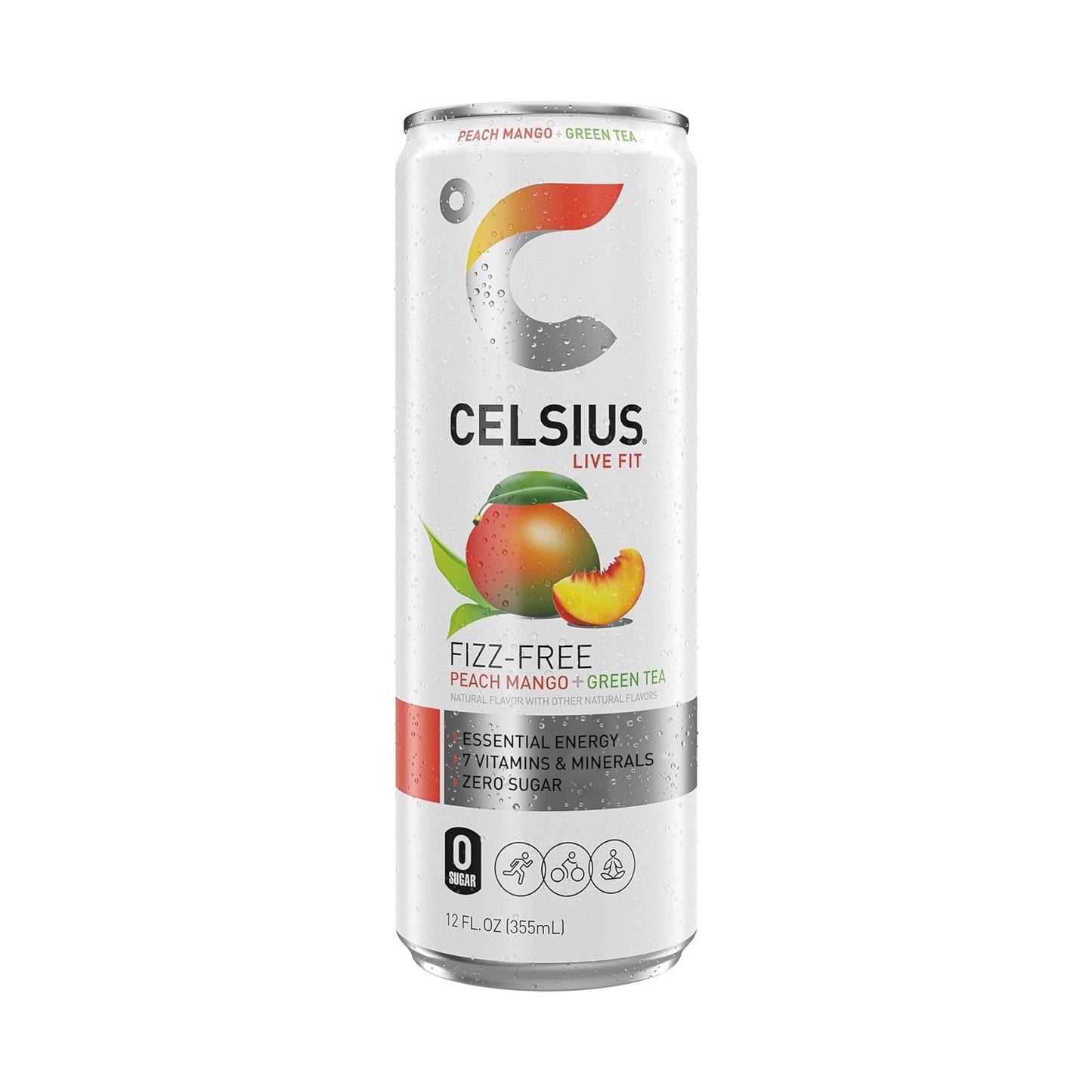 CELSIUS Sparkling Orange Functional Essential Energy Drink, 12 Fl Oz (Pack of 12)