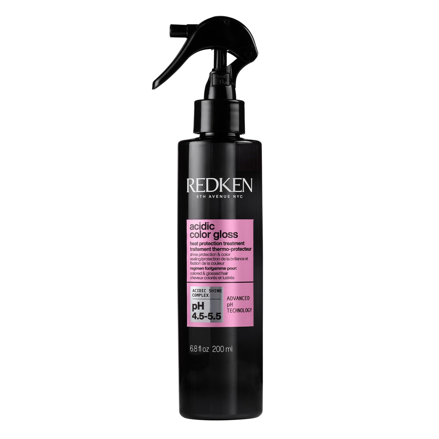 Redken Acidic Color Gloss Heat Protection Leave-In Treatment Spray For Color-Treated Hair | With Heat Protection Up To 450 Degrees | Conditions and Adds Shine