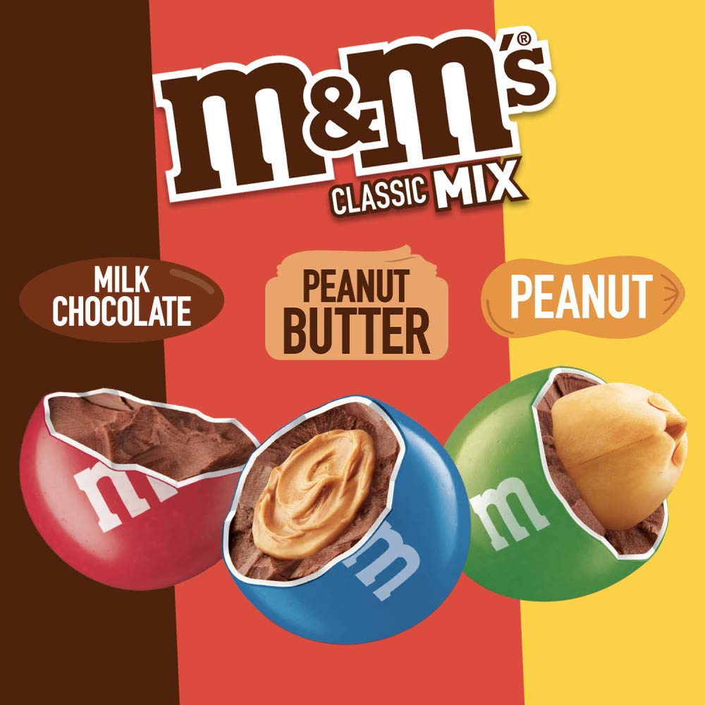 M&M'S Milk Chocolate Candy, Full Size, 1.69 oz Bag (Pack of 36)