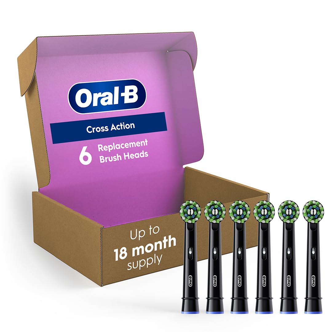 Oral-B CrossAction Toothbrush Head, Pack of 8 Counts