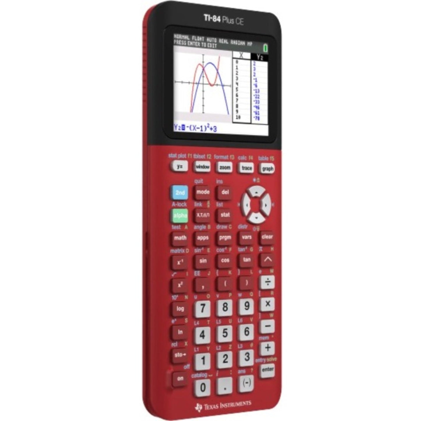 Texas Instruments TI-84 Plus CE Color Graphing Calculator, Radical Red Small