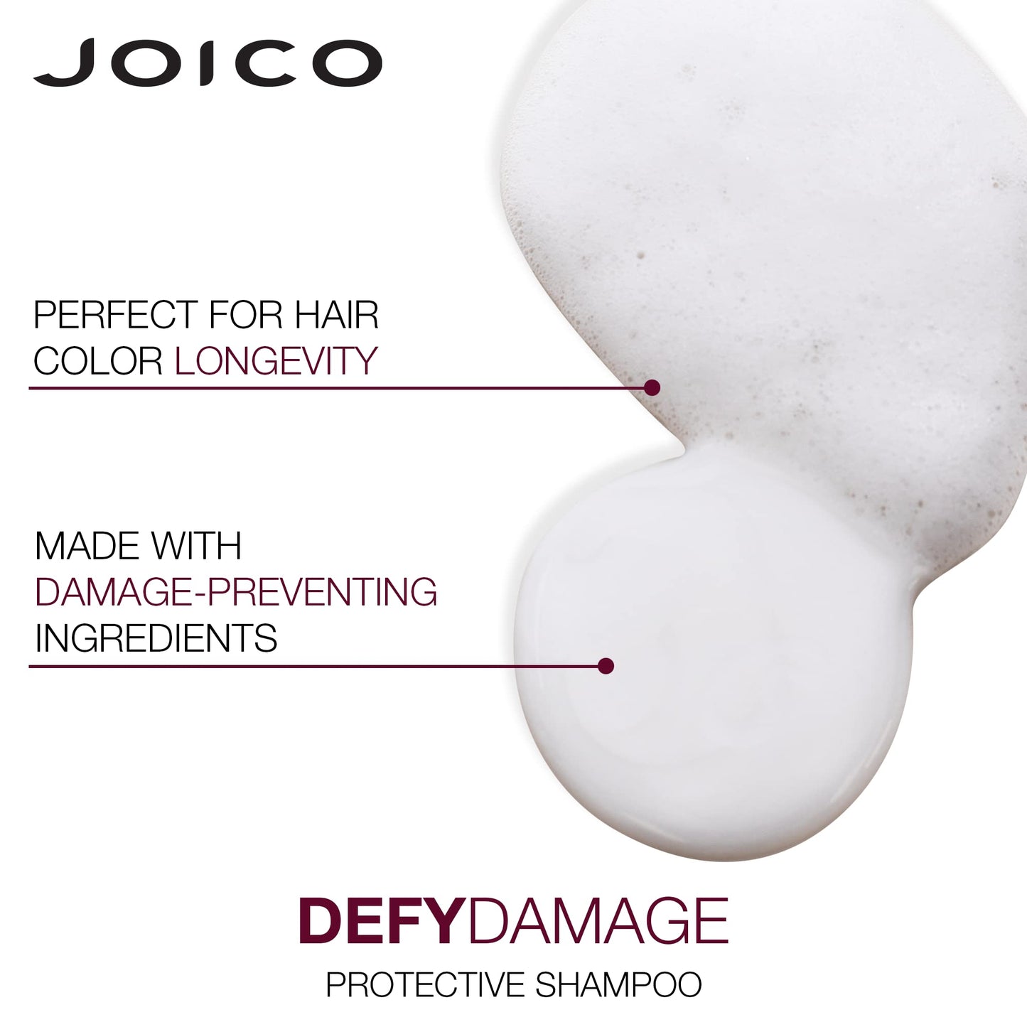 Joico Defy Damage Protective Shampoo | For Color-Treated Hair | Strengthen Bonds & Preserve Hair Color | With Moringa Seed Oil & Arginine