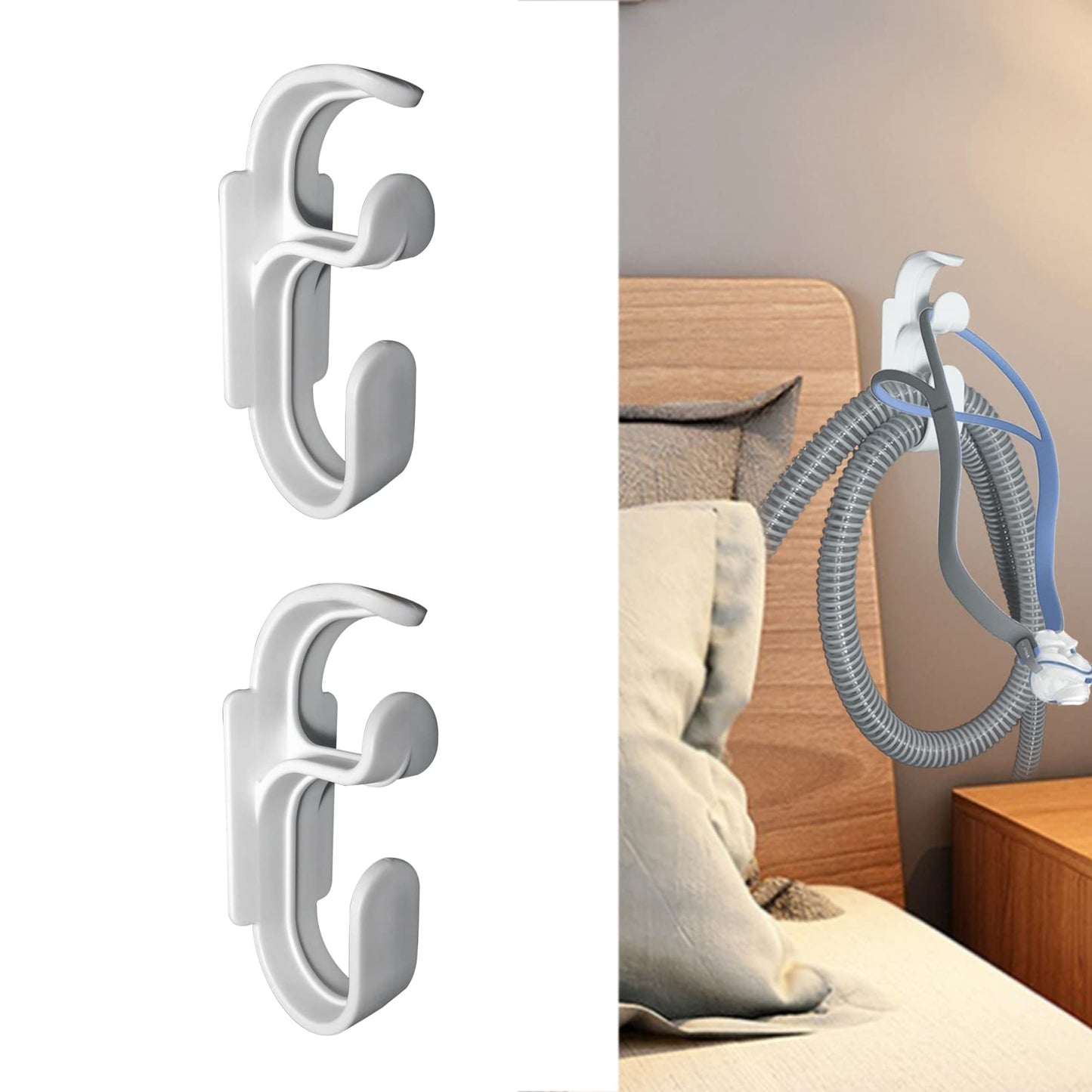 CPAP Hose Hanger with Anti-Unhook Feature - CPAP Mask Hook & CPAP Tubing Holder - CPAP Hose Organizer Avoids CPAP Hose Tangle and Allows You to Sleep Better (1)