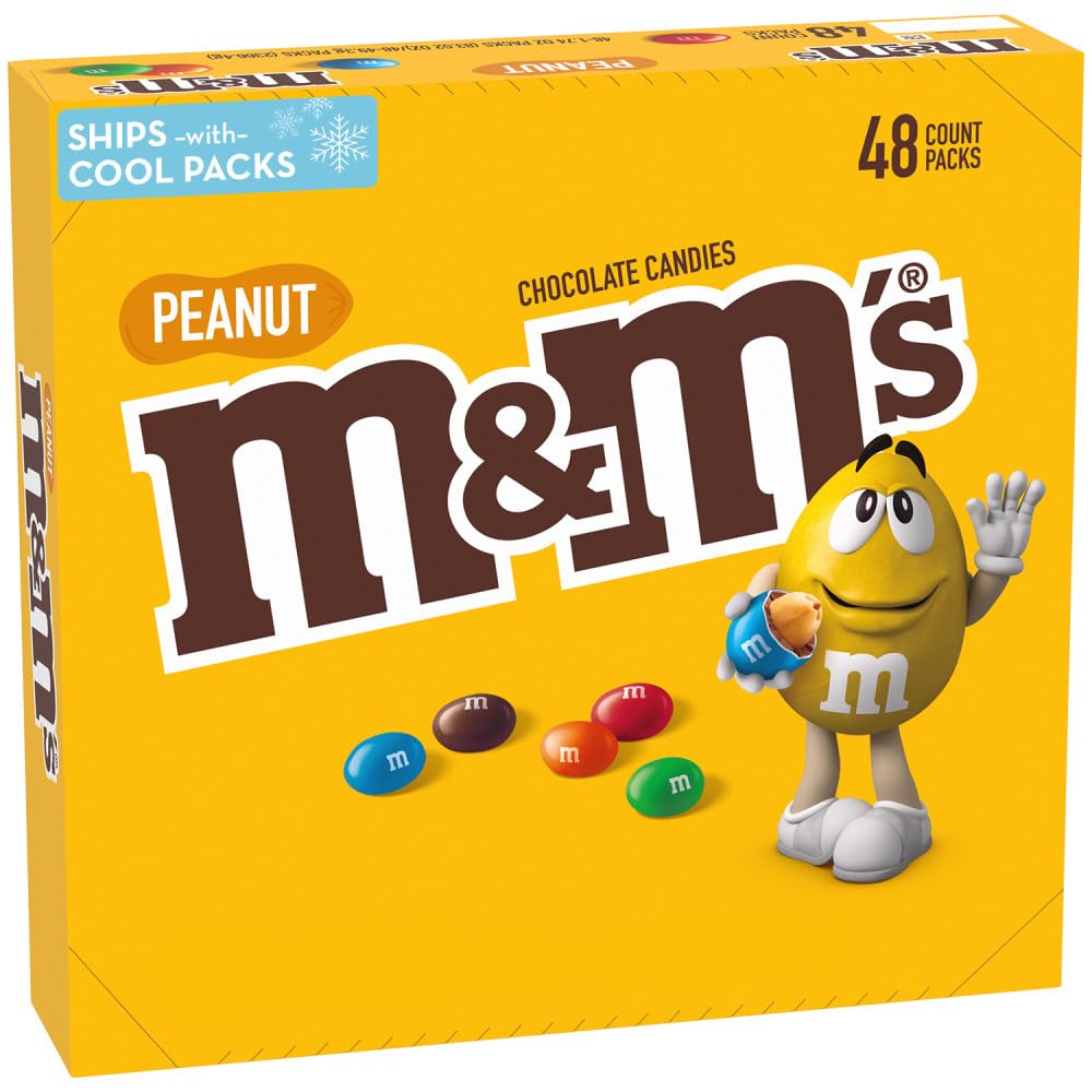 M&M'S Milk Chocolate Candy, Full Size, 1.69 oz Bag (Pack of 36)