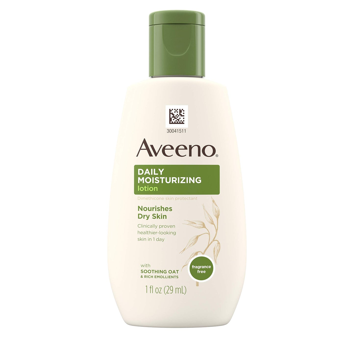 Aveeno Daily Moisturizing Body Lotion with Soothing Prebiotic Oat, Gentle Lotion Nourishes Dry Skin With Moisture, Paraben-, Dye- & Fragrance-Free, Non-Greasy & Non-Comedogenic, 2 x 18 oz