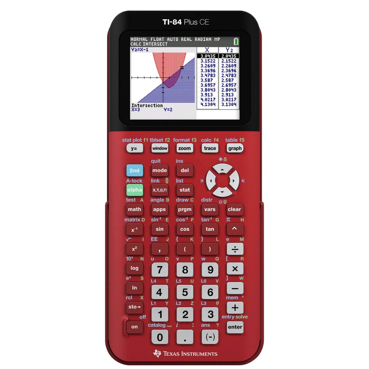 Texas Instruments TI-84 Plus CE Color Graphing Calculator, Radical Red Small