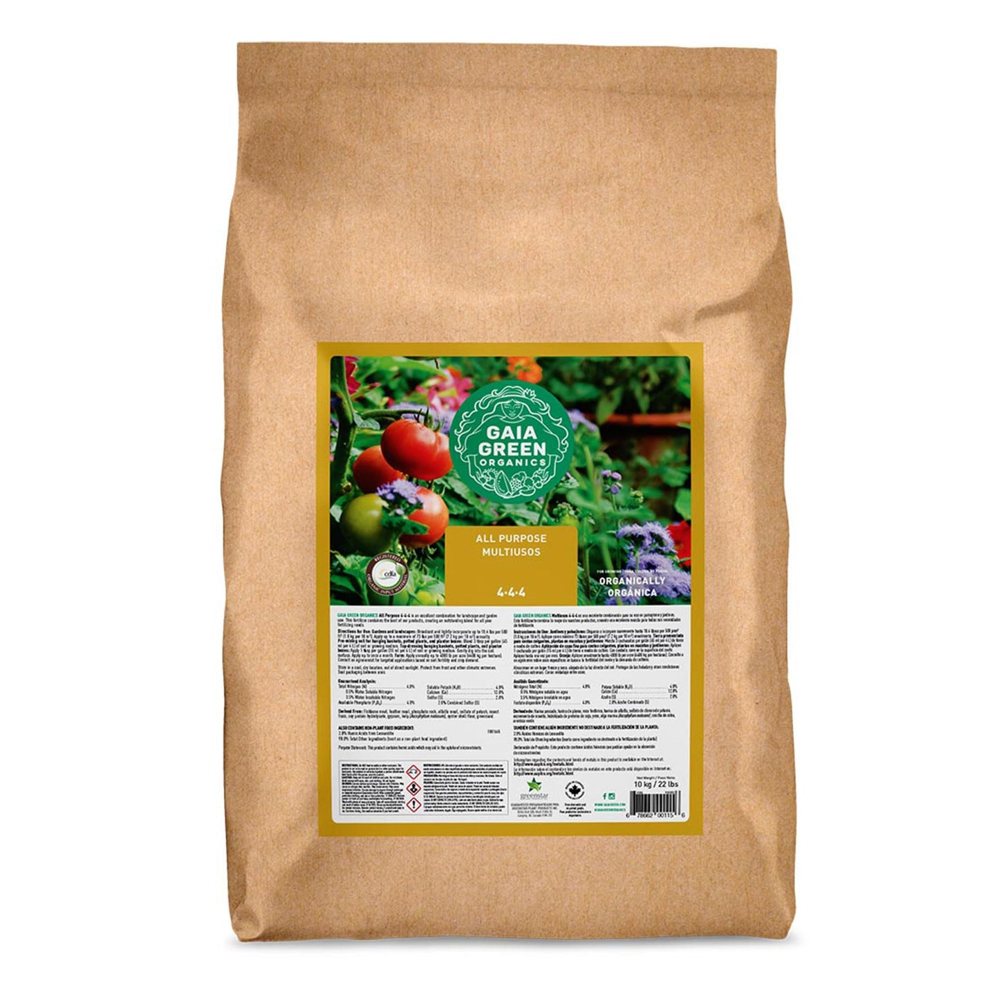 GAIA GREEN All Purpose Soil Supplement for Resilient Crop Growth Ideal for Household Plants, Urban Gardens, Lawns, and Greenhouses, 10 Kilos