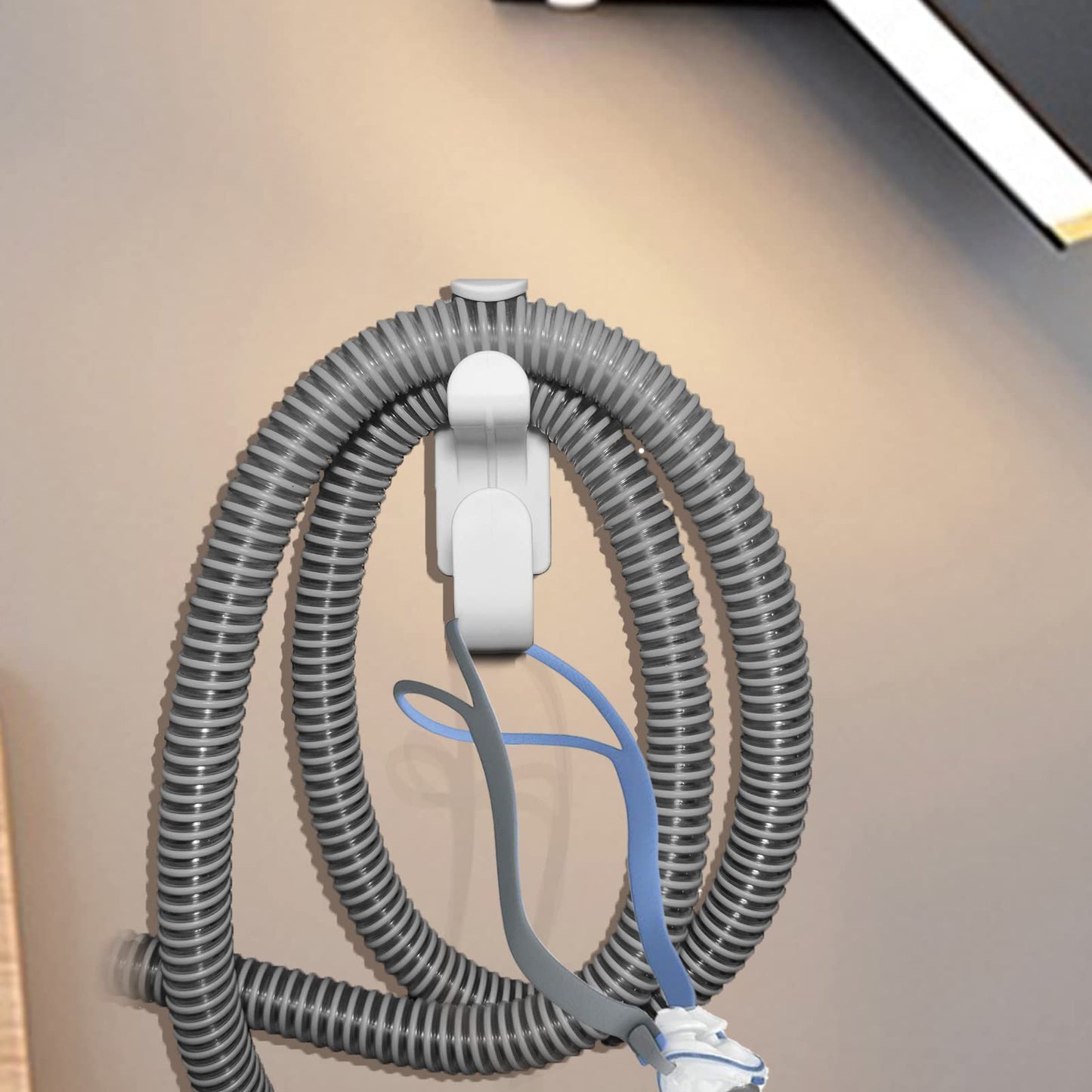 CPAP Hose Hanger with Anti-Unhook Feature - CPAP Mask Hook & CPAP Tubing Holder - CPAP Hose Organizer Avoids CPAP Hose Tangle and Allows You to Sleep Better (1)