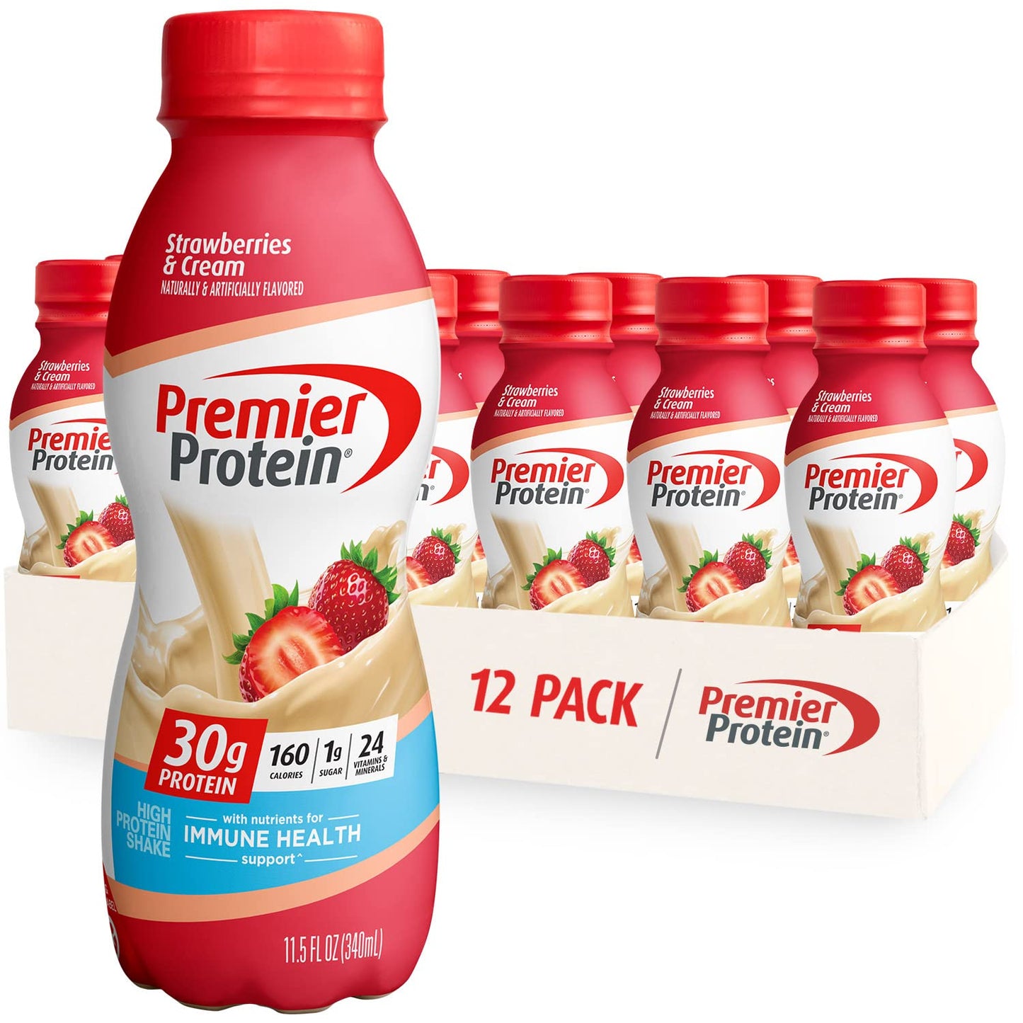 Premier Protein Shake Limited Edition 30g 1g Sugar 24 Vitamins Minerals Nutrients to Support Immune Health, Pumpkin Spice, 11.5 Fl Oz (Pack of 12)