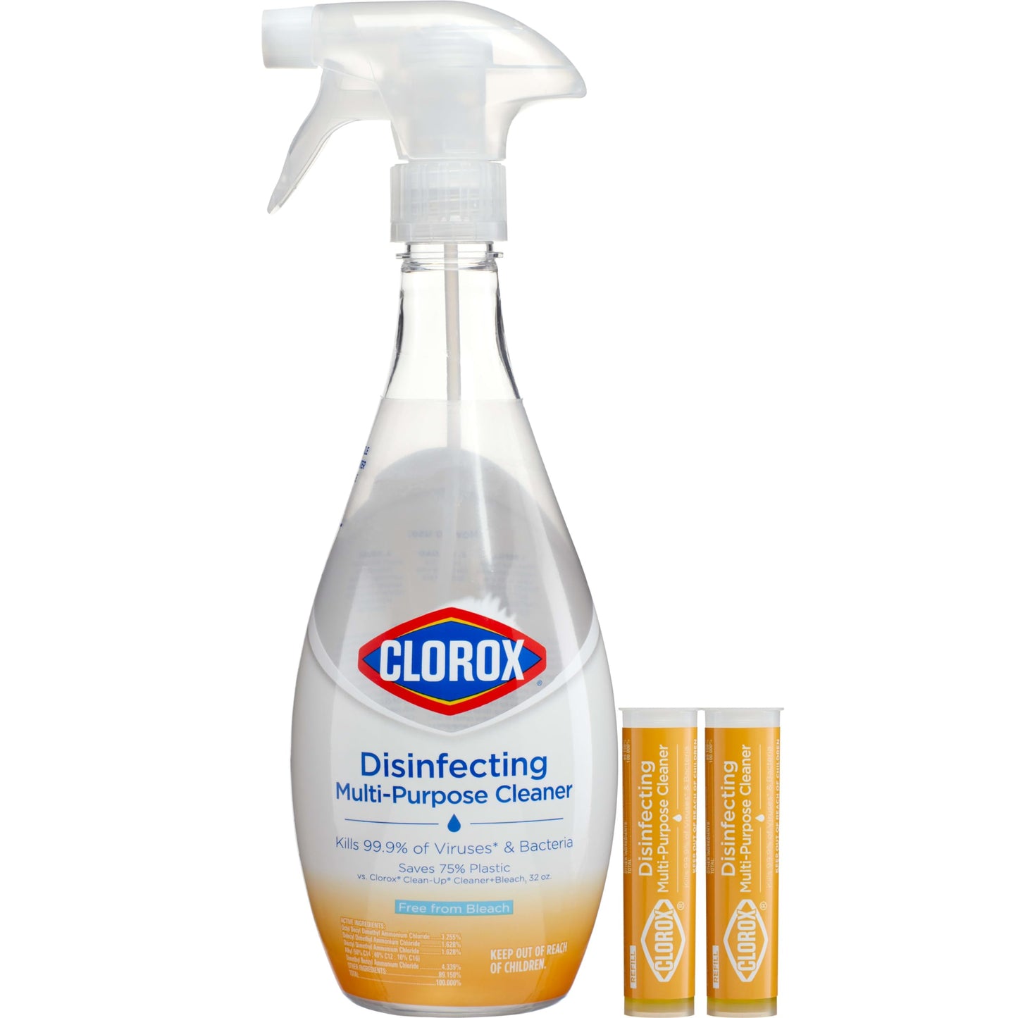 Clorox Disinfecting All-Purpose Cleaner 32 Oz and Disinfecting Bathroom Cleaner, Household Essentials, 30 Oz, Pack of 3