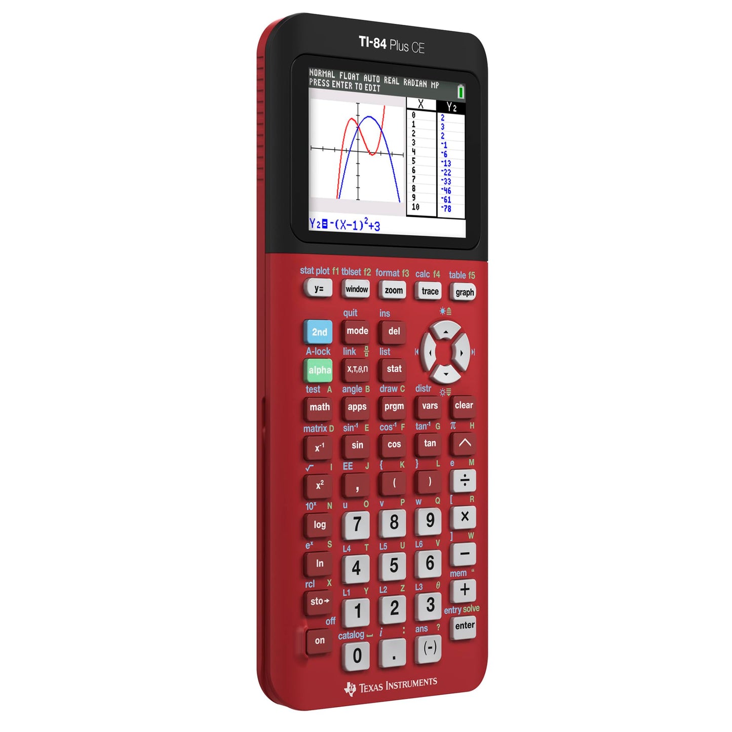 Texas Instruments TI-84 Plus CE Color Graphing Calculator, Radical Red Small