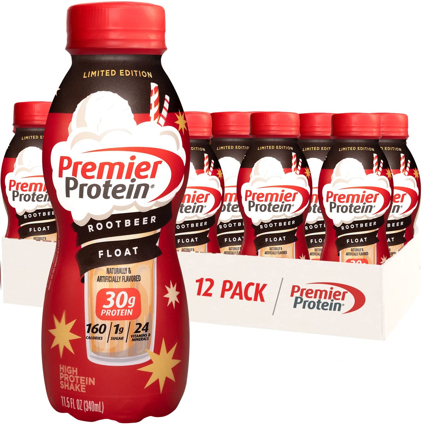 Premier Protein Shake Limited Edition 30g 1g Sugar 24 Vitamins Minerals Nutrients to Support Immune Health, Pumpkin Spice, 11.5 Fl Oz (Pack of 12)