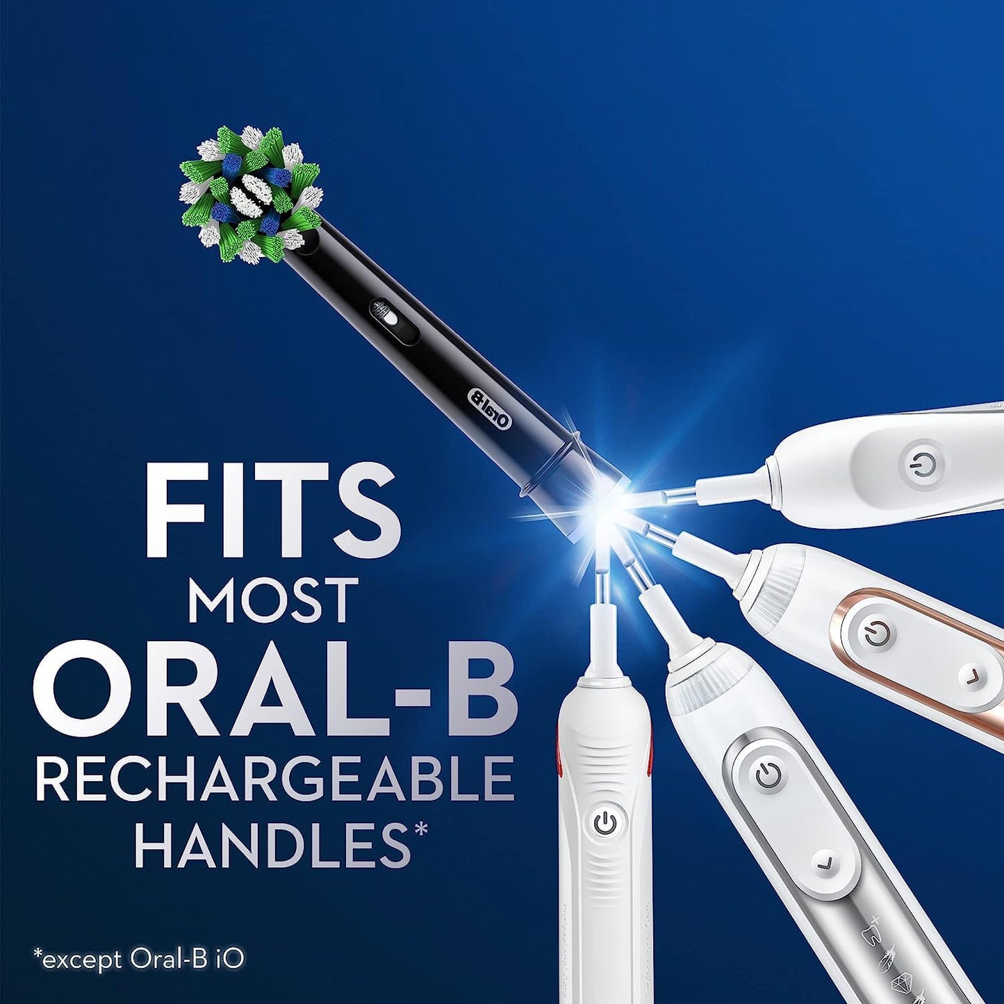 Oral-B CrossAction Toothbrush Head, Pack of 8 Counts