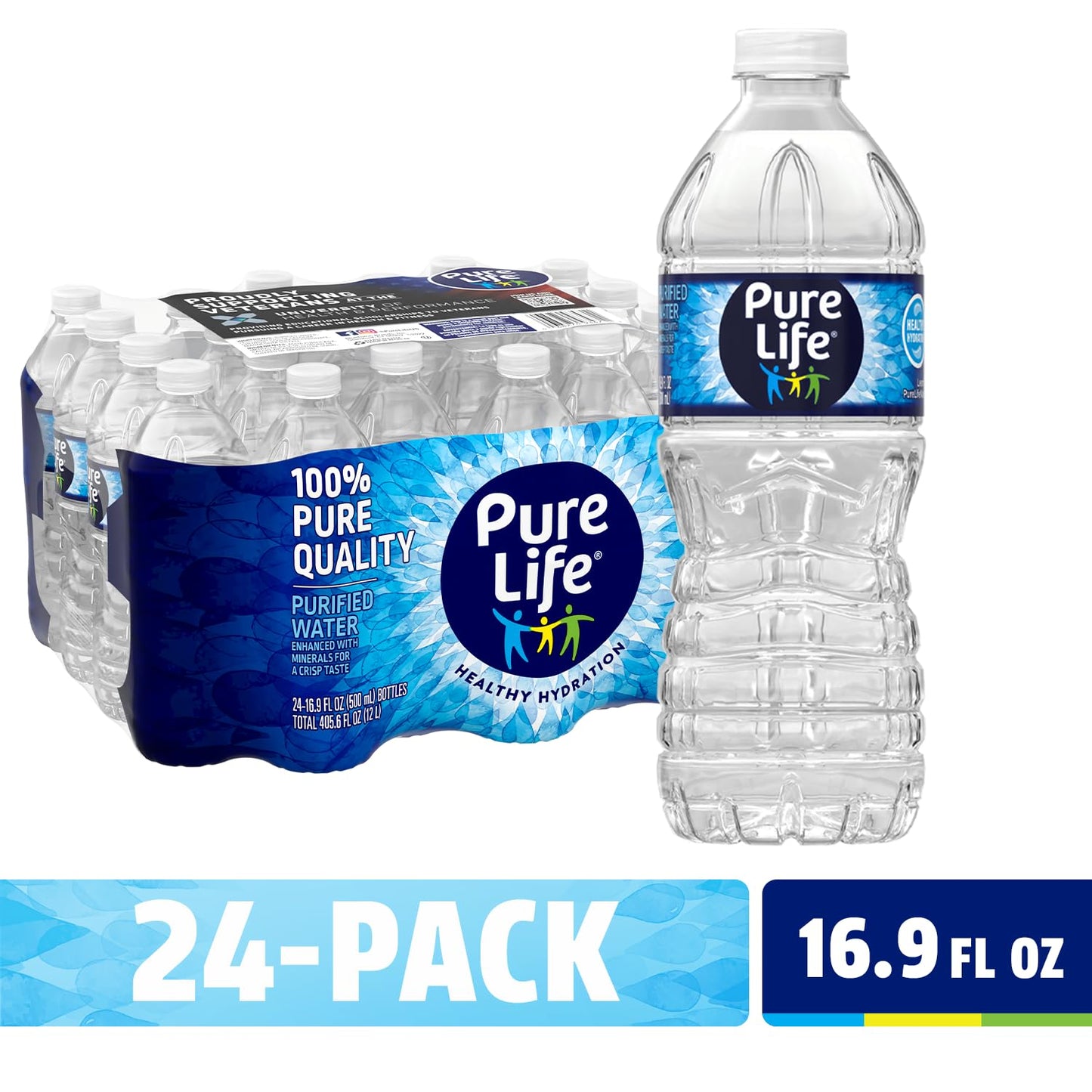 Pure Life Purified Water, 16.9 Oz Bottle, 35 Bottles/Carton, 54 Ct/Pallet…