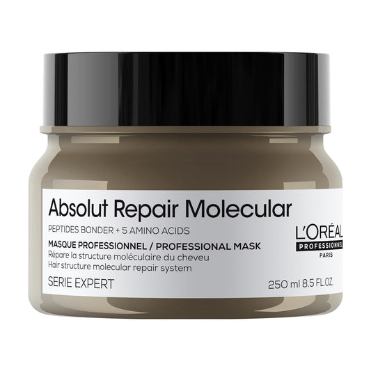 L’Oréal Professionnel Absolut Repair Molecular Hair Mask | Repair Damage & Restore Strength | Extra Detangling & Hydration | Peptides Bonder | For Extremely Dry Damaged Hair